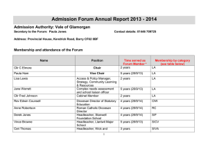 Admission Forum Annual Report 2013 - 2014