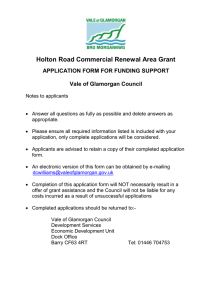 Holton Road Commercial Renewal Area Grant APPLICATION FORM FOR FUNDING SUPPORT