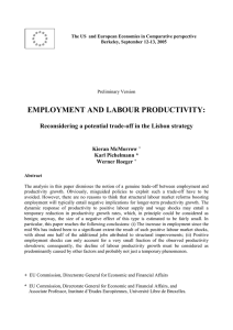 EMPLOYMENT AND LABOUR PRODUCTIVITY:  Kieran McMorrow