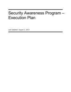 – Security Awareness Program Execution Plan