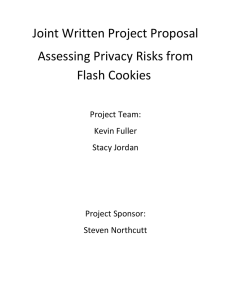 Joint Written Project Proposal Assessing Privacy Risks from Flash Cookies