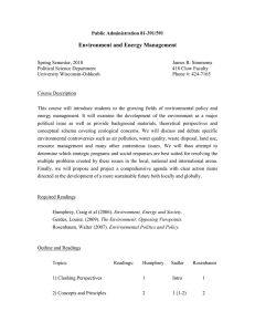 Environment and Energy Management