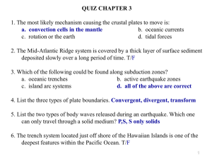 QUIZ CHAPTER 3 b.  oceanic currents
