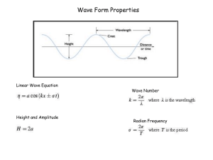 Wave Form Properties Linear Wave Equation Wave Number Height and Amplitude