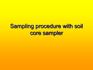 Sampling procedure with soil core sampler