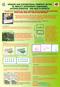 ORGANIC AND CONVENTIONAL KIWIFRUIT: MYTHS VS. REALITY, ANTIOXIDANT, QUENCHING,