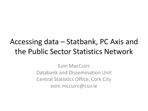 Accessing data – Statbank, PC Axis and Eoin MacCuirc