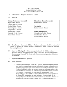 OSA Senate Agenda I. Call to Order – II.