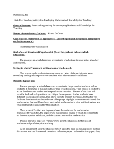 DuClouxK2.doc  Link: Peer-teaching activity for developing Mathematical Knowledge for Teaching Teaching