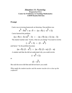 Situation 14: Factoring  Prompt