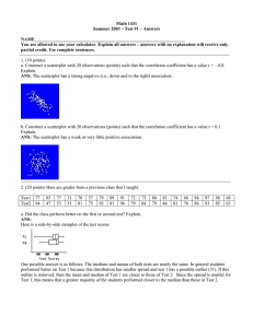 Math 1431 Summer 2003 – Test #1 – Answers  NAME__________________________________________________________________