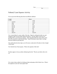Fathom2 Least Squares Activity