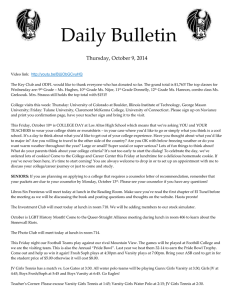 Daily Bulletin  Thursday, October 9, 2014