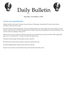 Daily Bulletin  Thursday, November 6, 2014