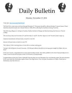 Daily Bulletin  Monday, November 17, 2014