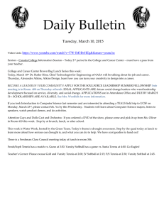 Daily Bulletin  Tuesday, March 10, 2015