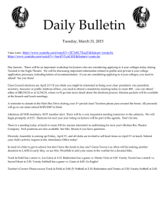 Daily Bulletin  Tuesday, March 31, 2015