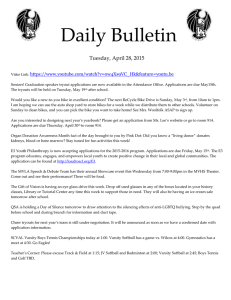 Daily Bulletin  Tuesday, April 28, 2015