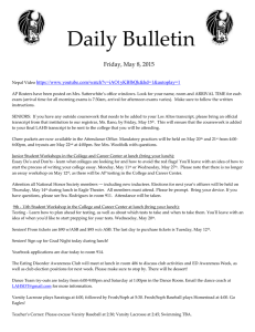 Daily Bulletin  Friday, May 8, 2015