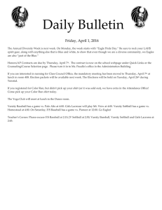 Daily Bulletin  Friday, April 1, 2016