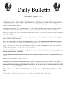 Daily Bulletin  Wednesday, April 27, 2016