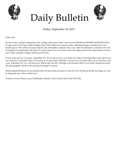 Daily Bulletin  Friday, September 18, 2015
