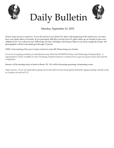Daily Bulletin  Monday, September 21, 2015