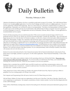 Daily Bulletin  Thursday, February 4, 2016