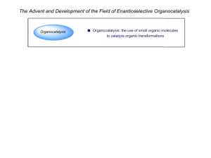 The Advent and Development of the Field of Enantioselective Organocatalysis 
