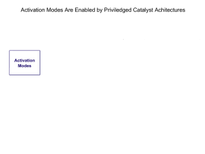 Activation Modes Are Enabled by Priviledged Catalyst Achitectures  Enamine  Iminium n