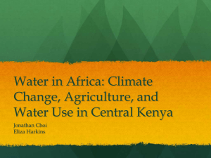 Water in Africa: Climate Change, Agriculture, and Water Use in Central Kenya