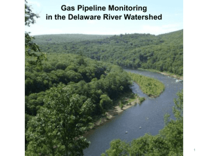 Gas Pipeline Monitoring in the Delaware River Watershed 1