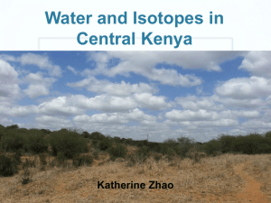Water and Isotopes in Central Kenya Katherine Zhao