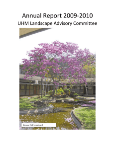 Annual Report 2009-2010 UHM Landscape Advisory Committee Krauss Hall courtyard