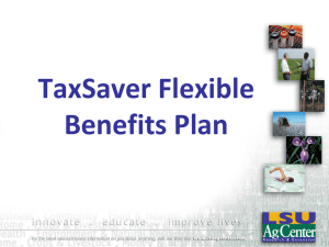 TaxSaver Flexible Benefits Plan