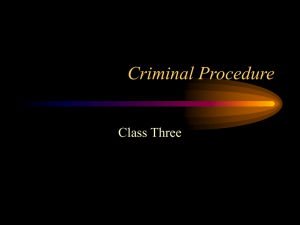 Criminal Procedure Class Three