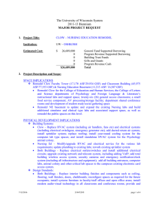 The University of Wisconsin System 2011-13 Biennium MAJOR PROJECT REQUEST