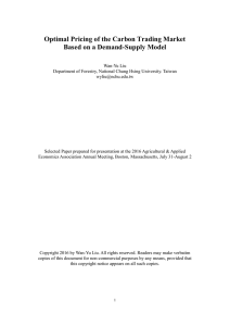 Optimal Pricing of the Carbon Trading Market