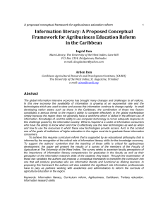 Information literacy: A Proposed Conceptual Framework for Agribusiness Education Reform