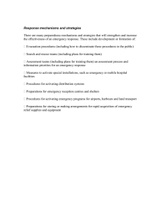 Response mechanisms and strategies