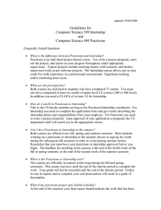 Guidelines for Computer Science 399 Internship and Computer Science 490 Practicum