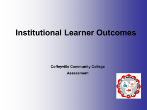 Institutional Learner Outcomes Coffeyville Community College Assessment