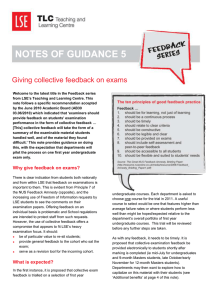 NOTES OF GUIDANCE 5 NOTES OF GUIDAN  Giving feedback on exams