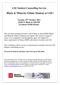 Black &amp; Minority Ethnic Student at LSE? LSE Student Counselling Service