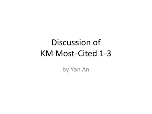 Discussion of KM Most-Cited 1-3 by Yan An