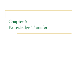 Chapter 5 Knowledge Transfer