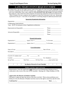 LATE-NIGHT EVENT REQUEST FORM Large Event Request Form  Revised Spring 2014
