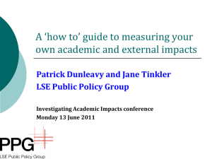 A ‘how to’ guide to measuring your LSE Public Policy Group