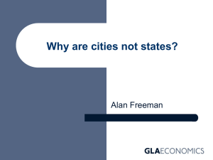 Why are cities not states? Alan Freeman