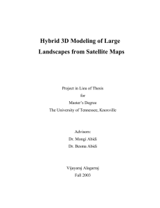 Hybrid 3D Modeling of Large Landscapes from Satellite Maps